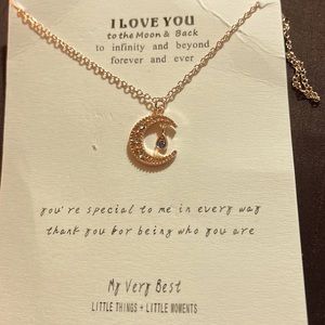 Brand new in packaging I Love You to the Moon and Back necklace 16 inch chain
